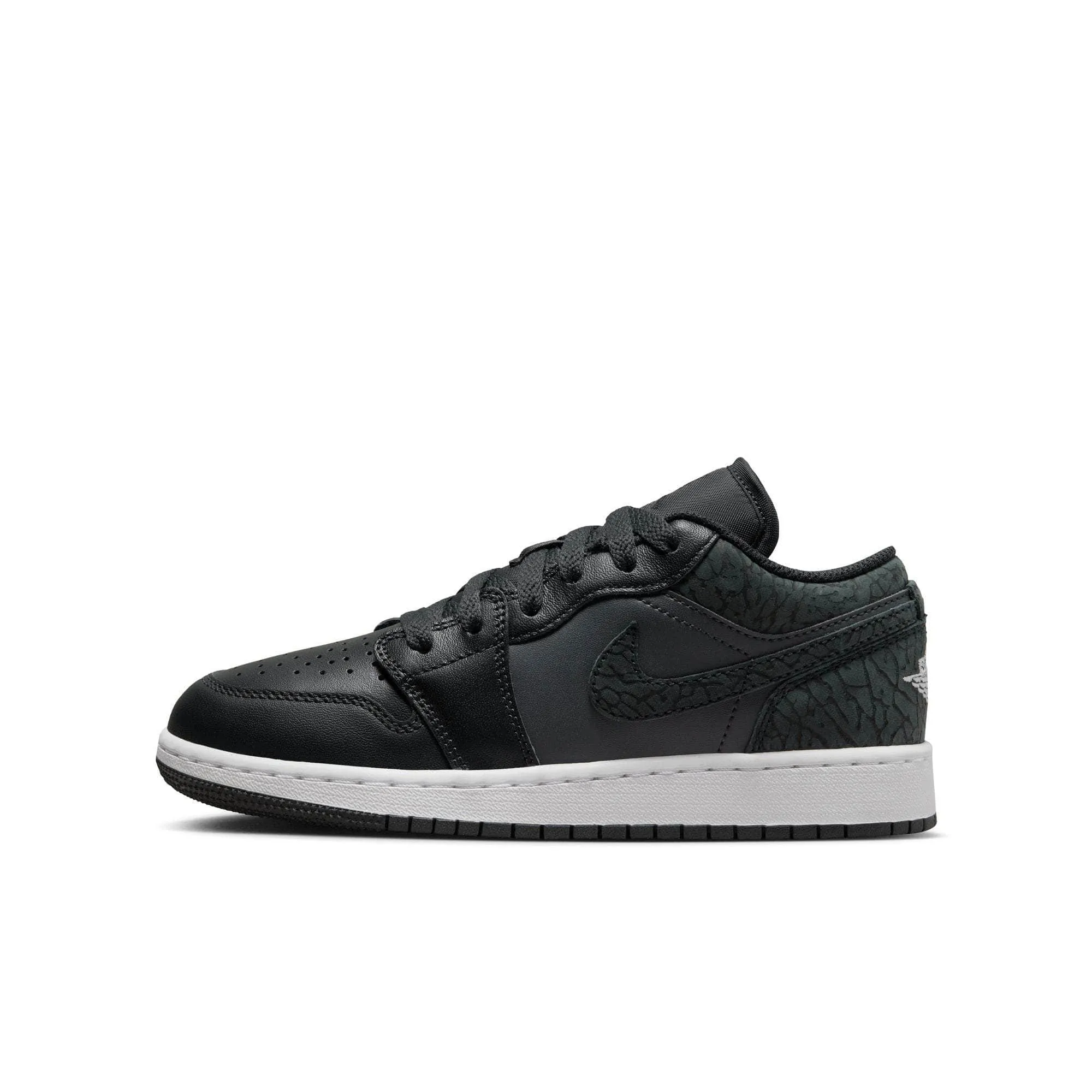 Air Jordan 1 Low SE "Black Elephant" - Boy's Grade School