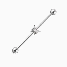 Beautiful Butterfly Industrial Barbell