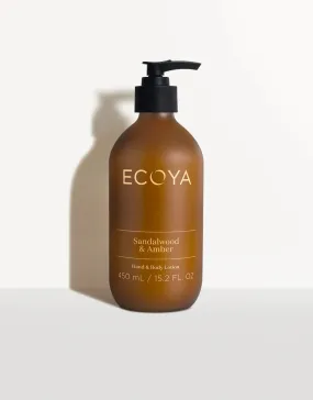 Ecoya Hand & Body Lotion -  Sandalwood & Amber