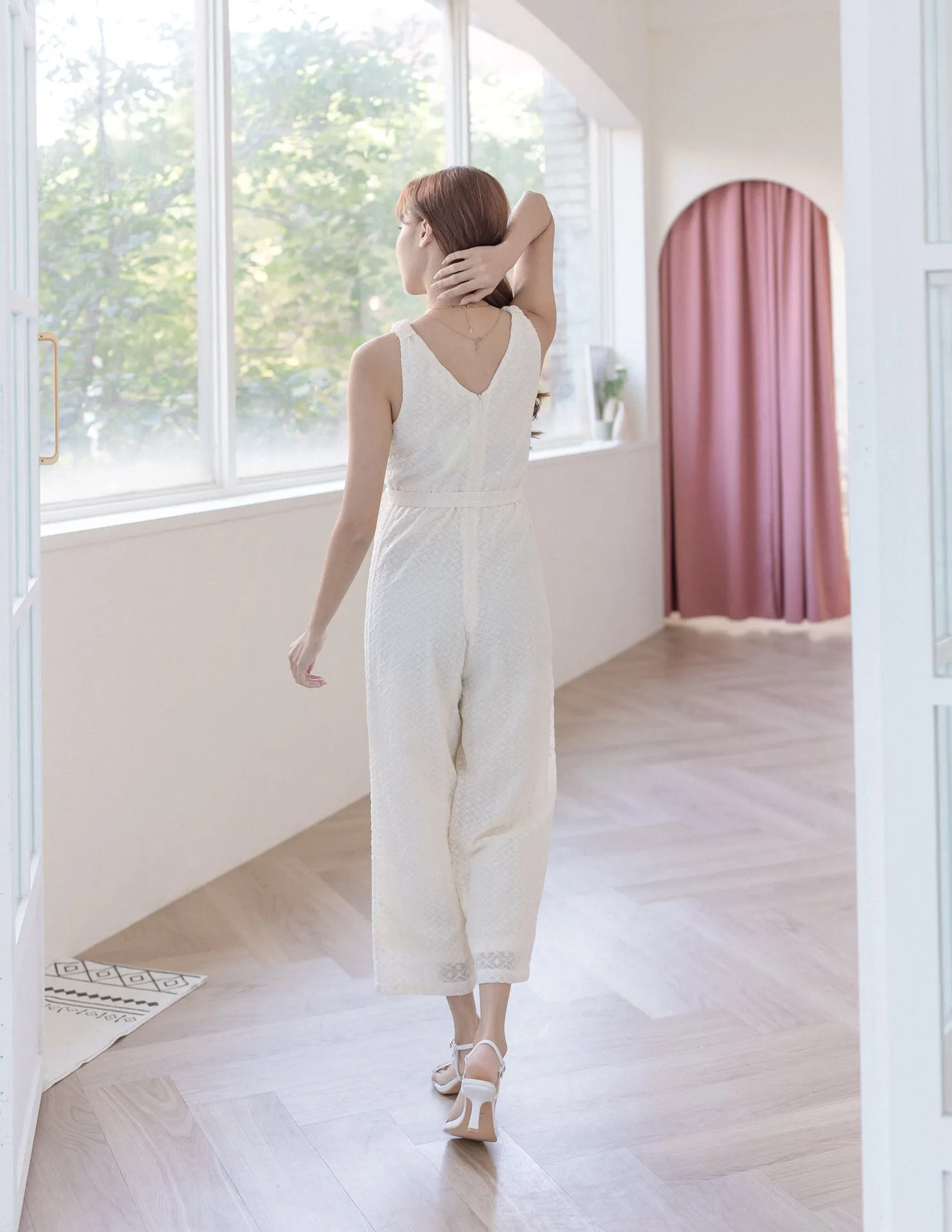 Genevieve Jumpsuit in Cream