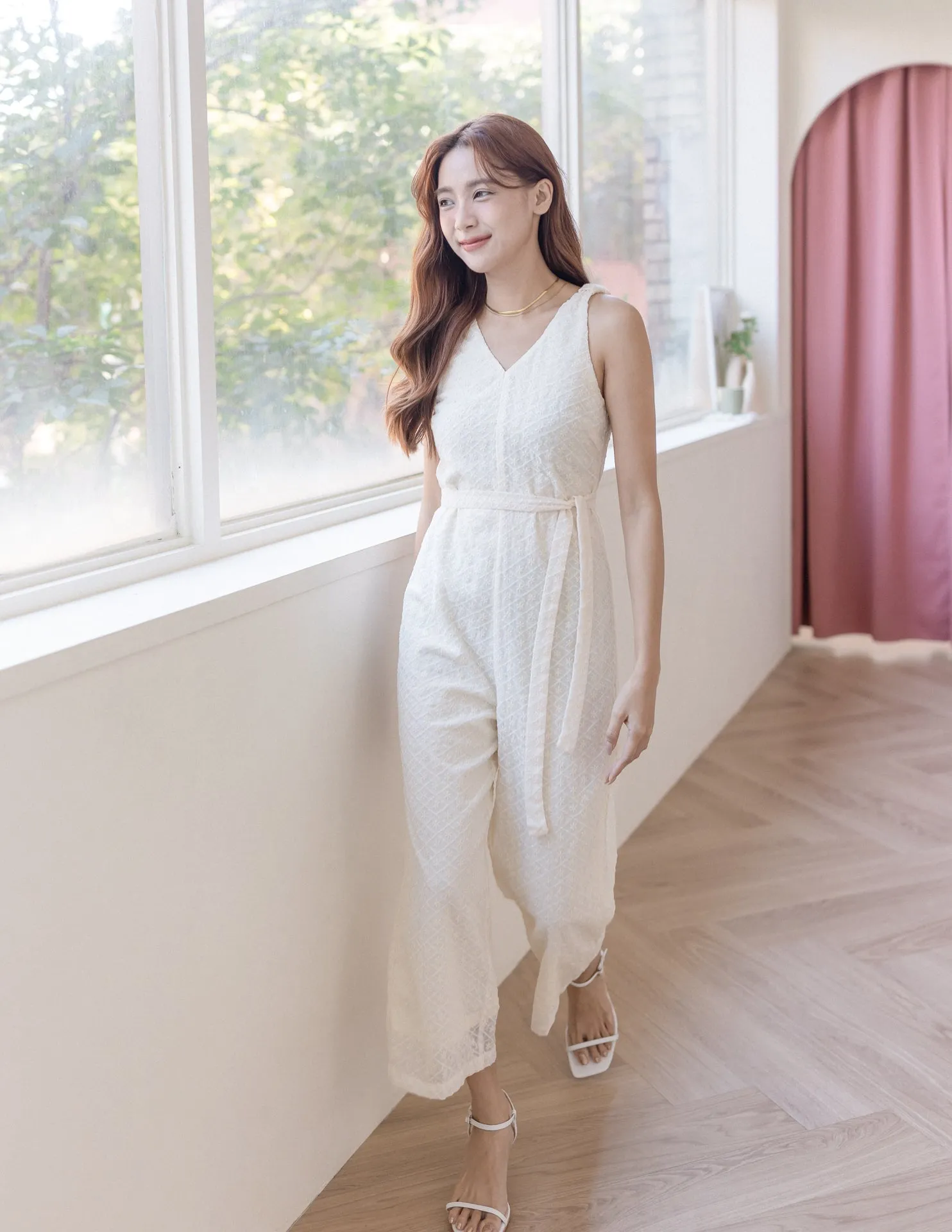 Genevieve Jumpsuit in Cream