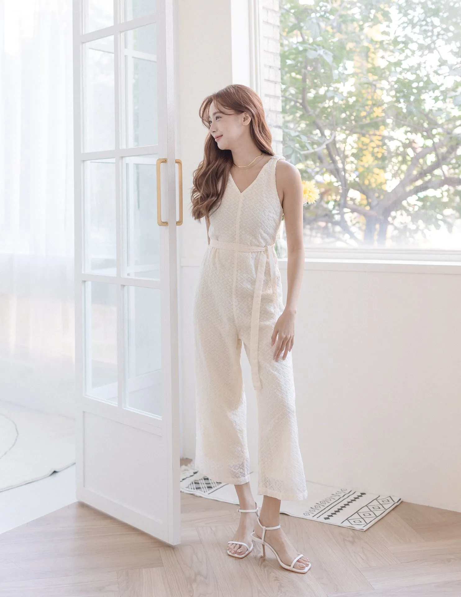 Genevieve Jumpsuit in Cream