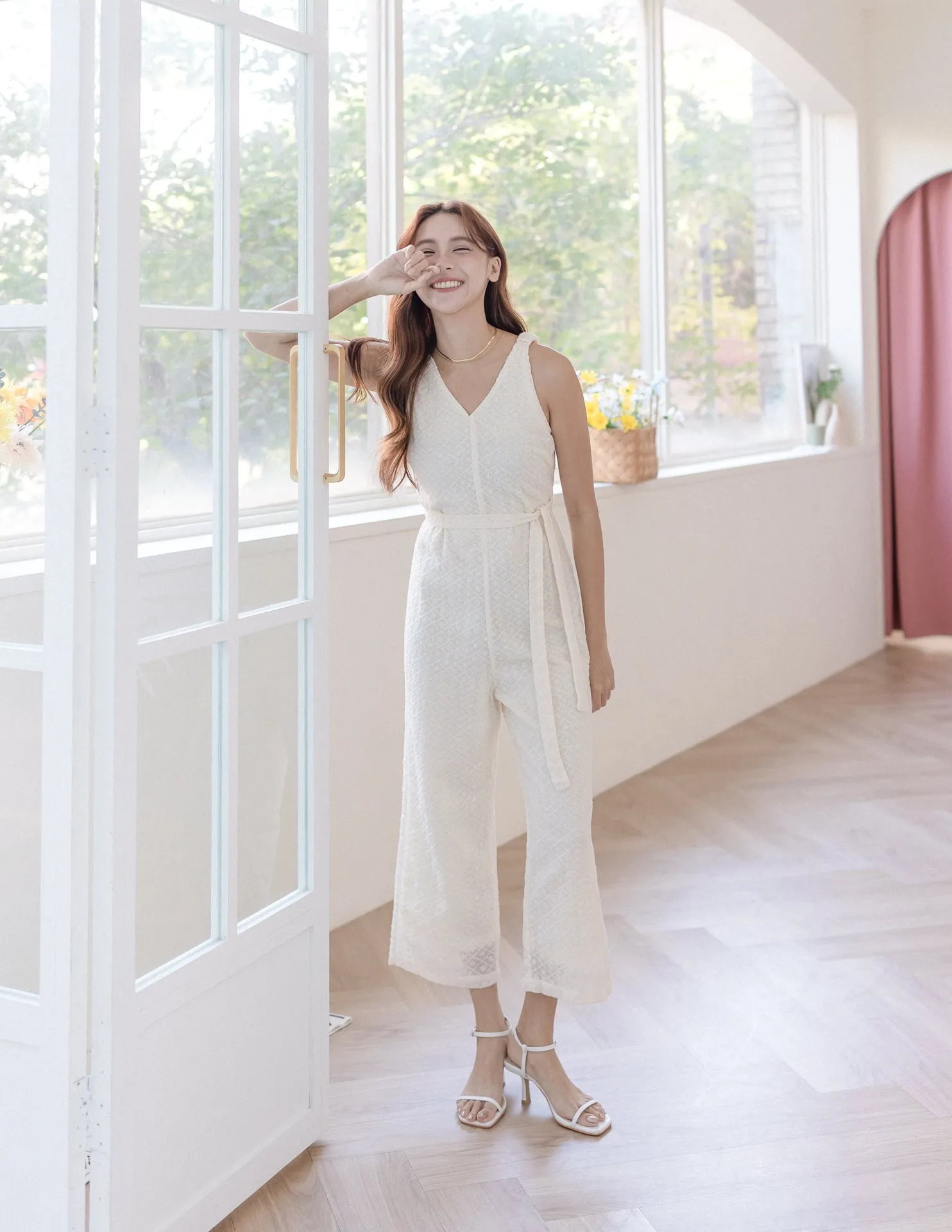 Genevieve Jumpsuit in Cream