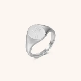 Initial Signet Ring - H