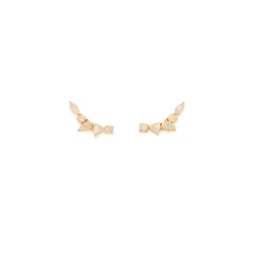 Mini Wing Ear Climbers | Moonstone